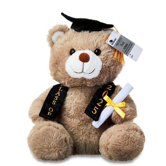 Graduation Medium Brown Class of 2025 Bear Plush with Grad Cap, 12", - Picture 1 of 5